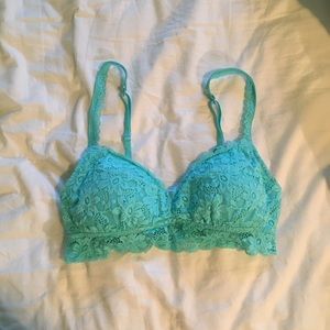 Blue lace bralette
